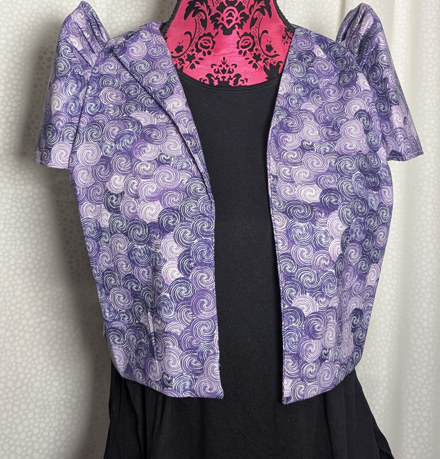 Purple Swirls TERNO BOLERO - Size Small